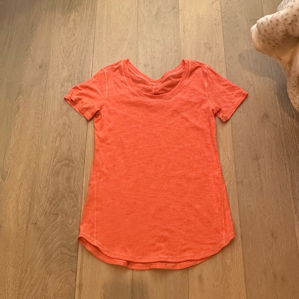Orange Lululemon Shirt Size 4